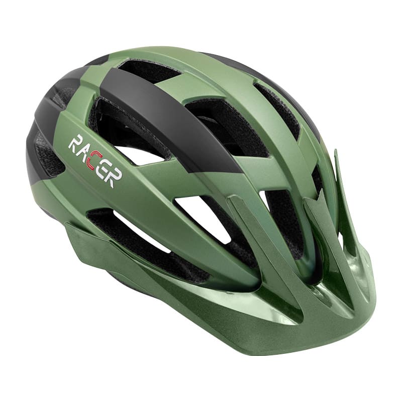 RACER Helmet Army Green/Black - Sizes M/L