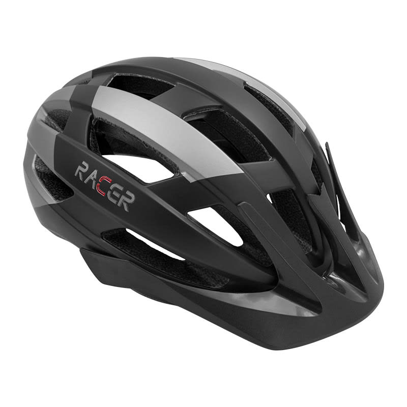 RACER Helmet Black/Grey - Sizes M/L