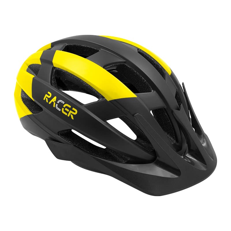 RACER Helmet Black/Yellow - Sizes M/L