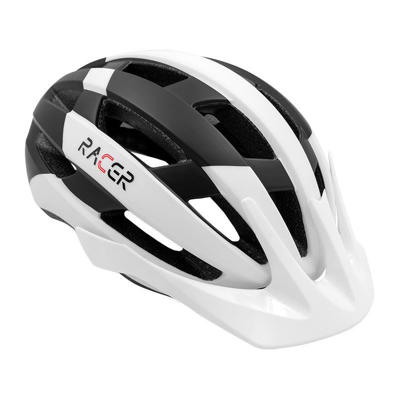 RACER Helmet White/Black - Sizes M/L