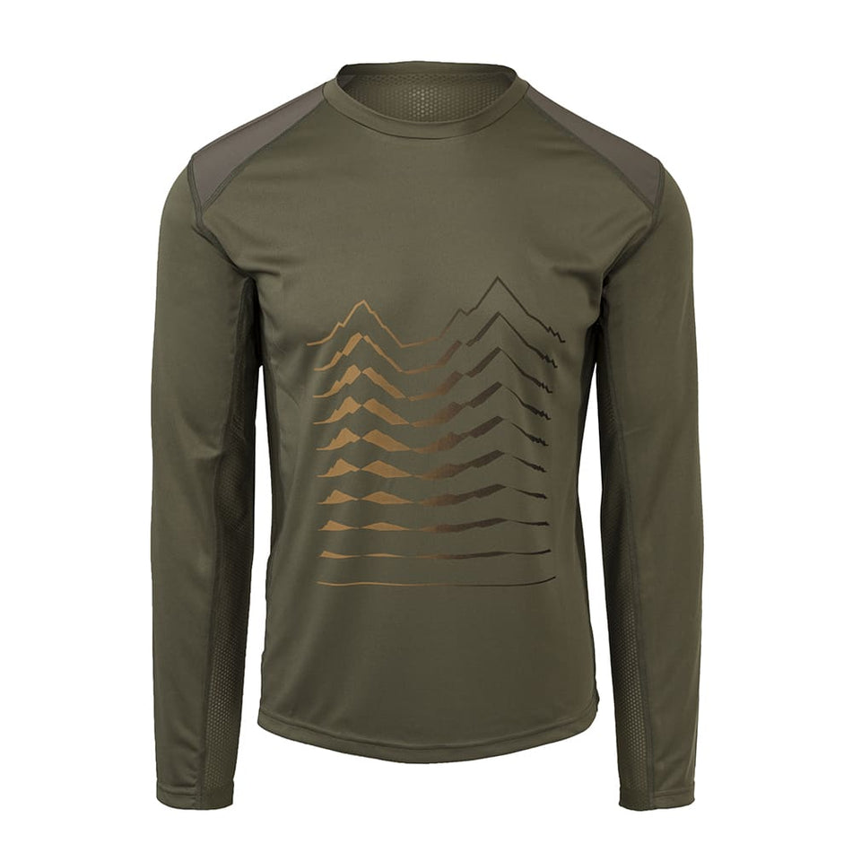 MTB Sport Shirt Men Army Green - Long Sleeves