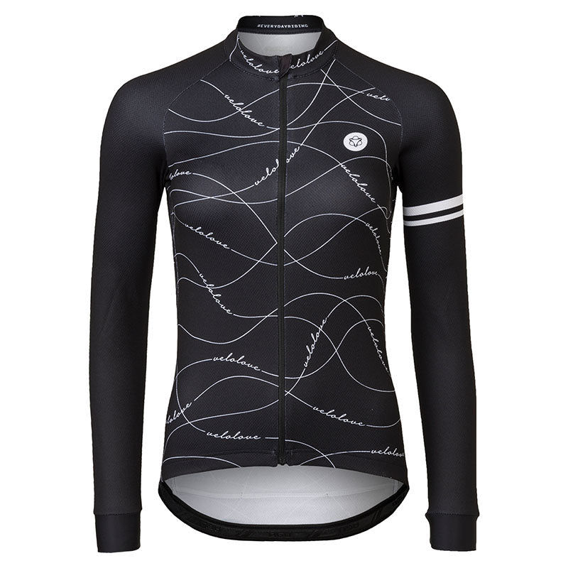 Camiseta VELO WAVE Sport Mujer Negro - Mangas Largas