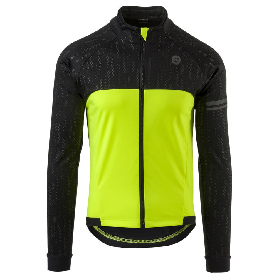 Winter-Sportjacke Herren Schwarz/Gelb Hochsichtbar