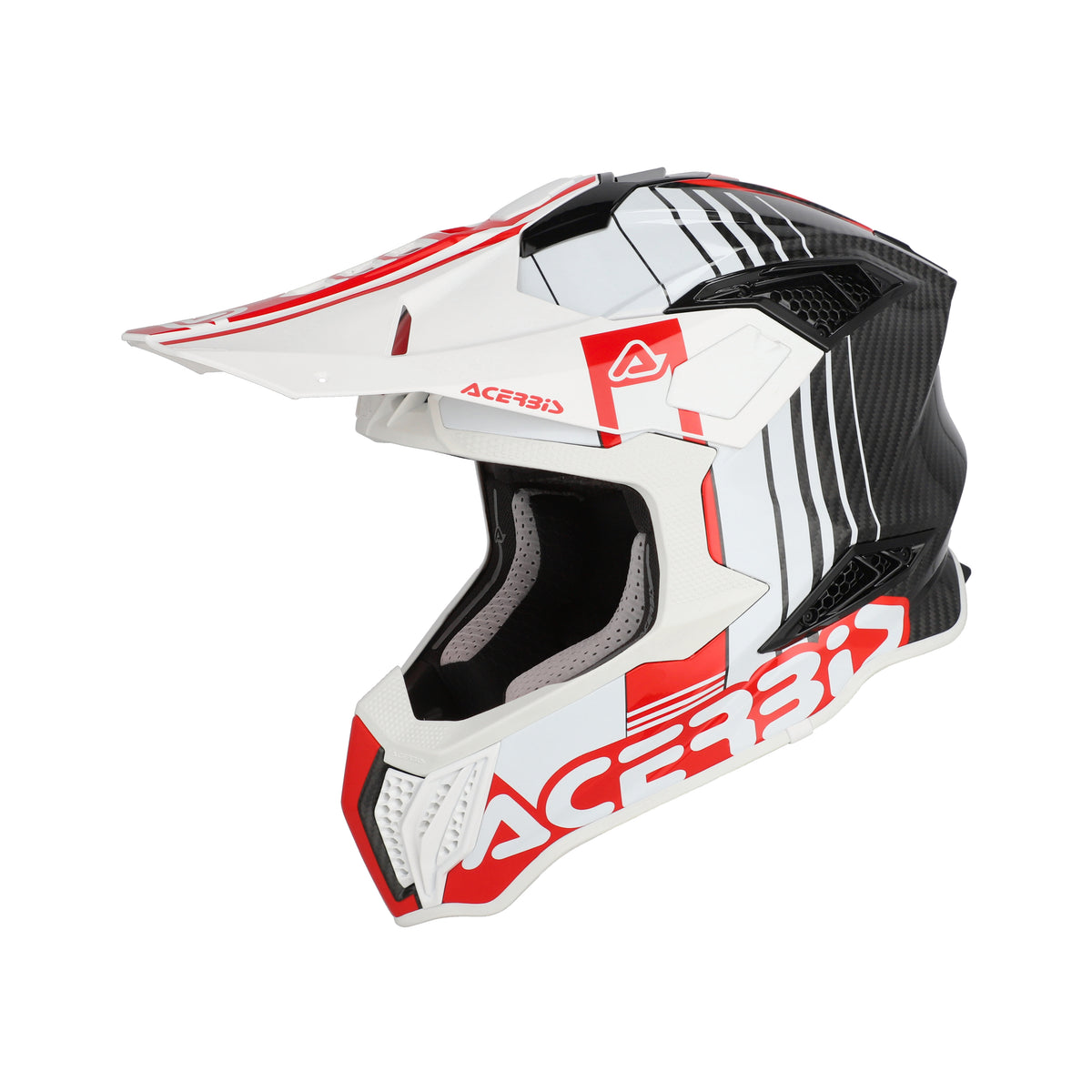 Acerbis Airstrike-C carbonio Bianco-Rosso / XS