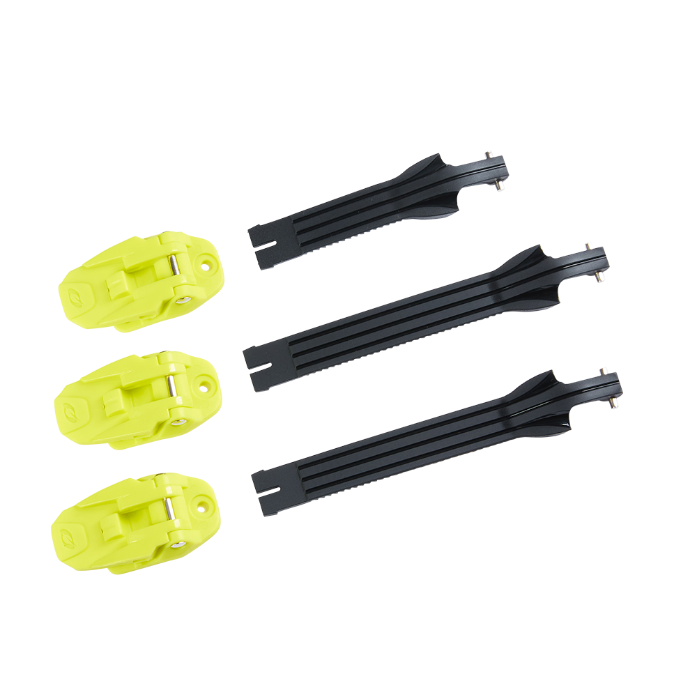 Komplettes Kit mit Schnallen und Gurten für Stiefel als Kinderfahrerprofi