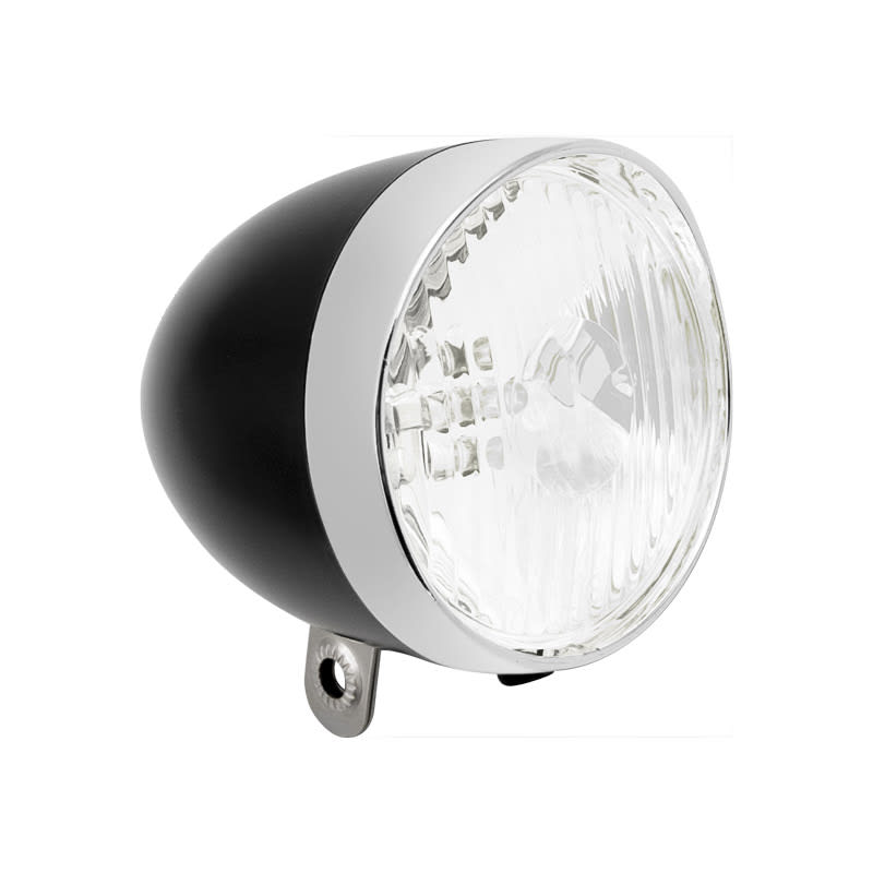 Faro Delantero a Batería VINTAGE con 5 Led en Plástico Negro