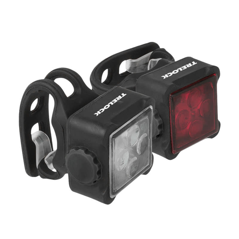 Licht LS260 SQUARELINE Vorder-+Rücklicht 38+8 Lumen mit 4 LEDs Set