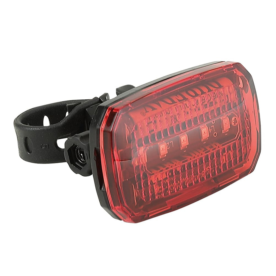 Rücklicht mit Batterie SQUARED 5 rote LEDs und 3 Funktionen
