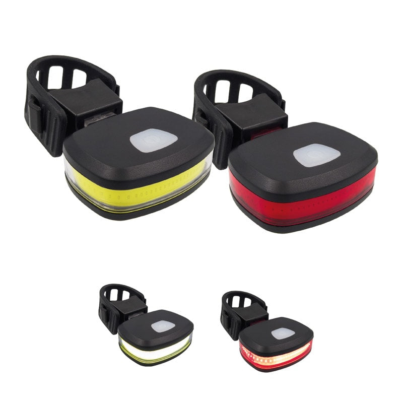 LED-Front- und Rücklicht (SET) 50/20 Lumen USB-C-Aufladung