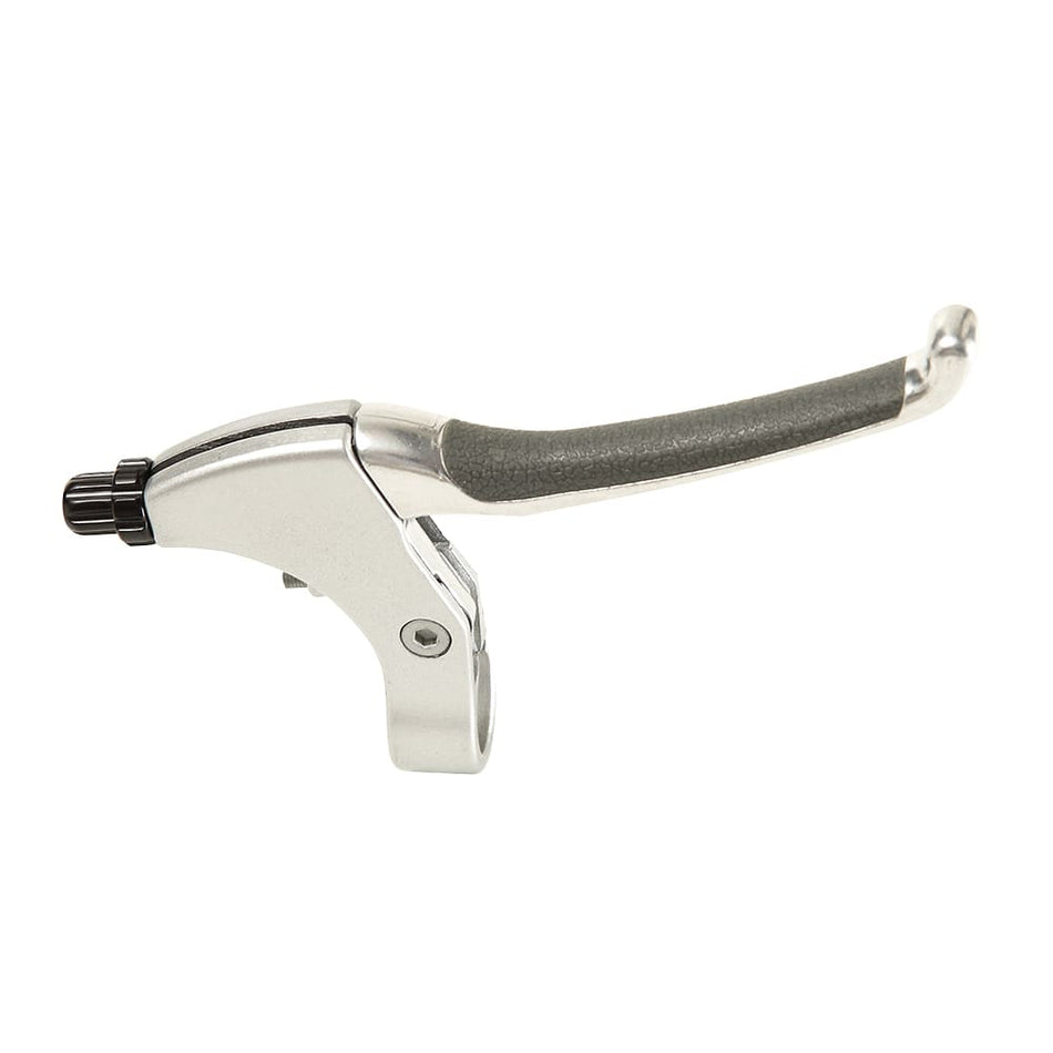 Leviers de frein 4 doigts en aluminium - insert antidérapant argenté (paire)