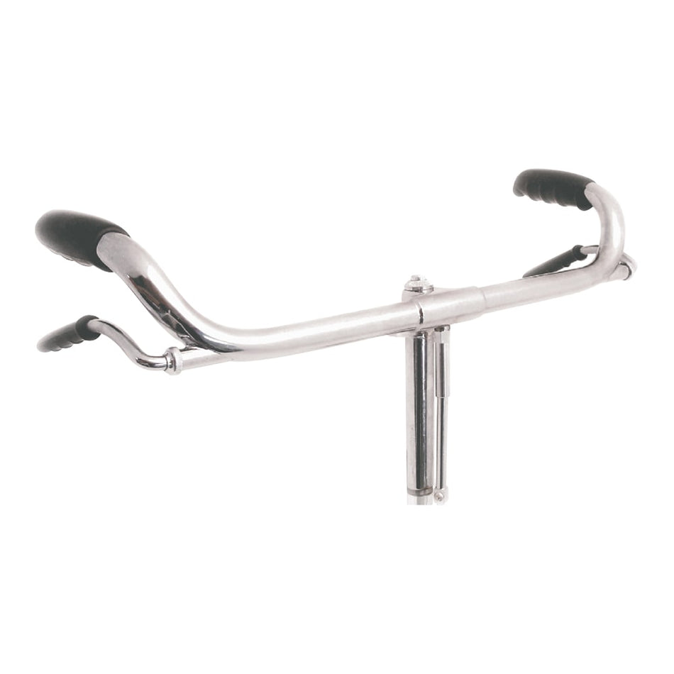 Cycles R Handlebar 26/28 22.2mm in Silver Chrome Steel with Levers