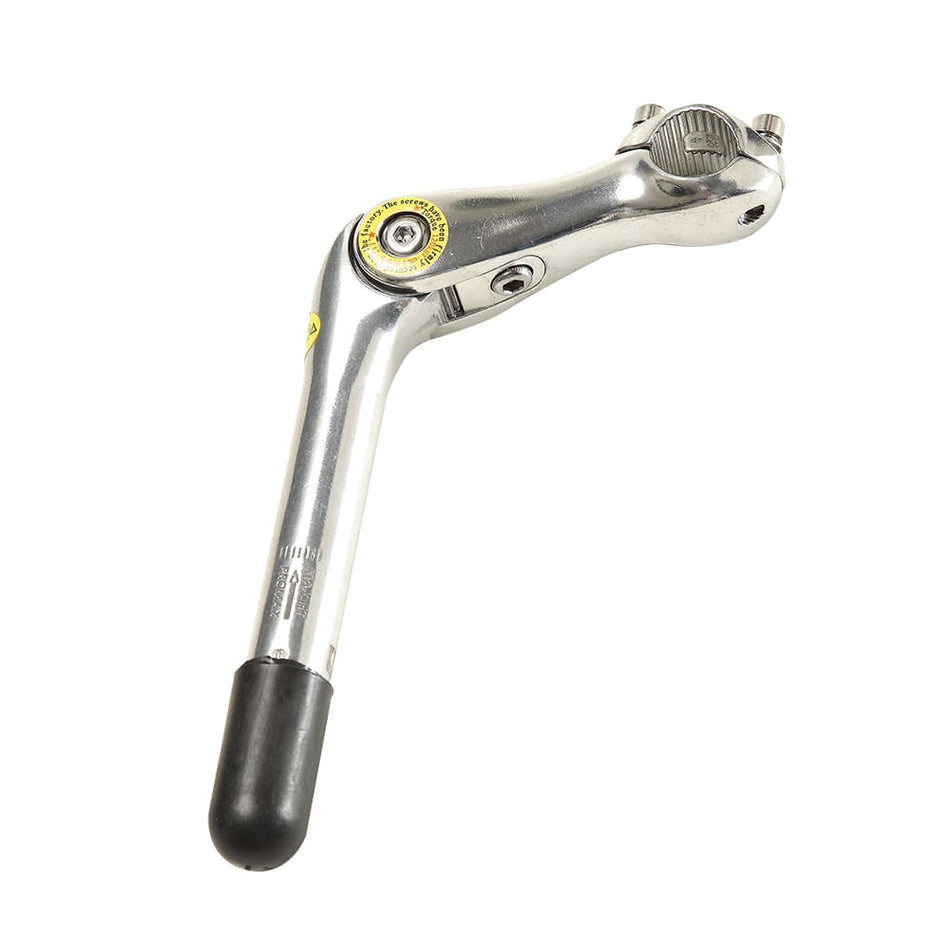 Piantone Manubrio 22,2x85mm Regolabile in Allum Argento Manubrio 25,4