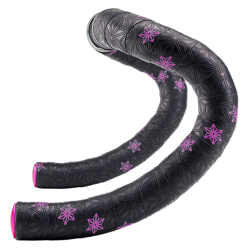 Handlebar Tape GALAXY in Super Sticky Kush Neon Pink + Pink Plug