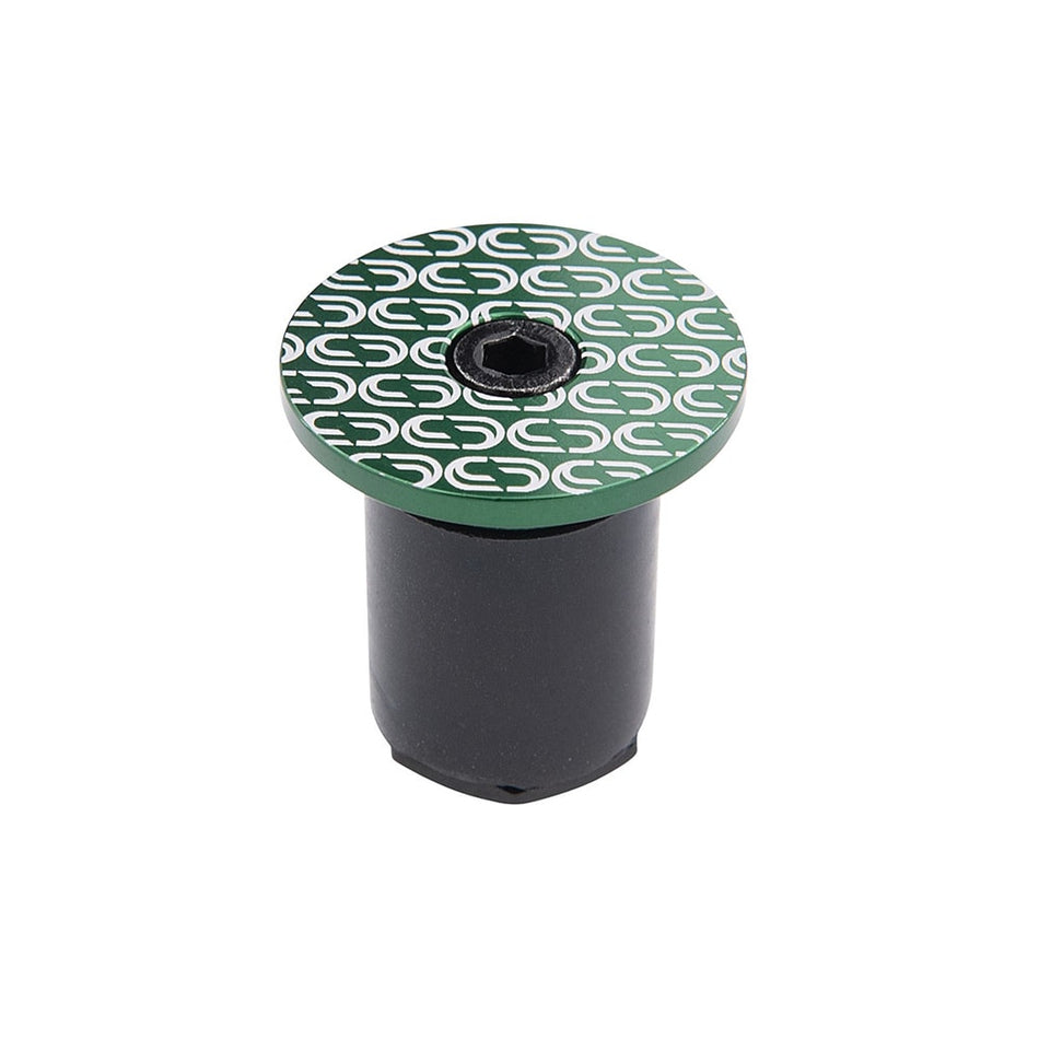 Handlebar Plug LOOP in Green Aluminum (Pair)