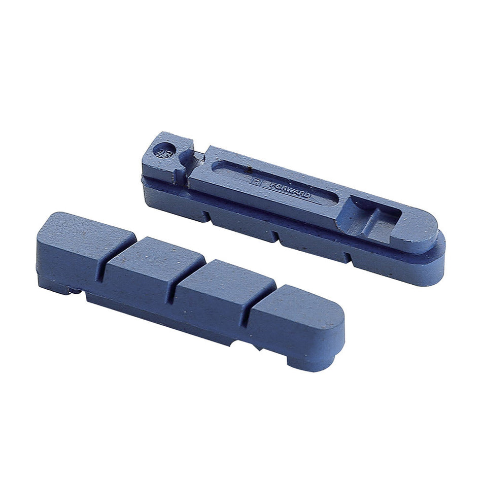 Patins de Frein 55mm 4 en 1 COURSE Bleu pour Jantes en Carbone