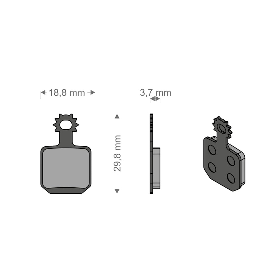 Klocki Sinter Tech do układu MT5/MT7 MAGURA (4 sztuki)