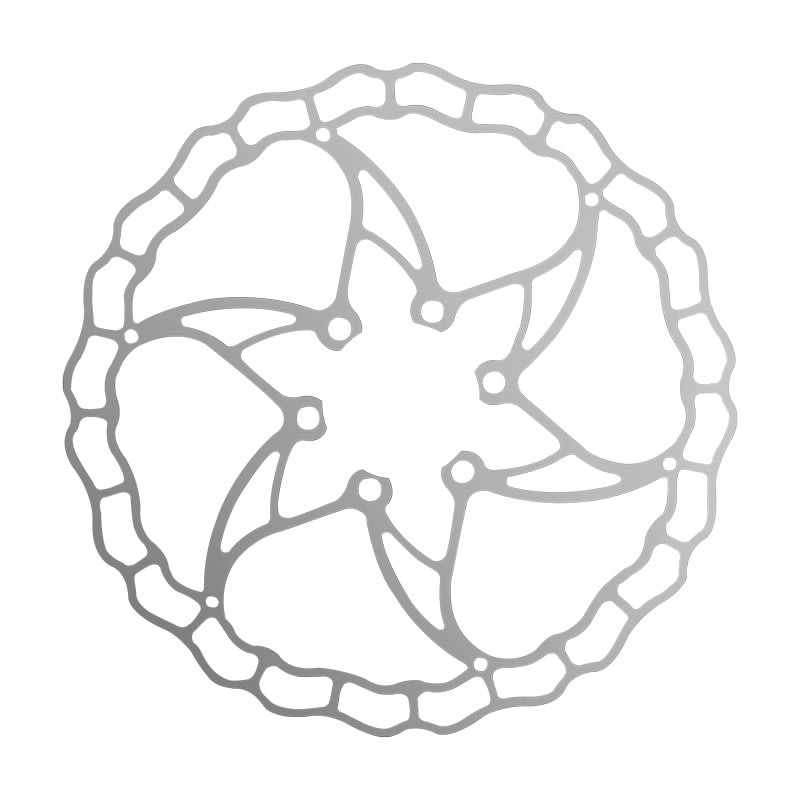AI-2-SUPERLIGHT Brake Disc 180mm x 104g Silver - 6-Bolt Mount