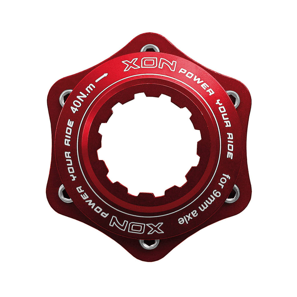 Adaptador de Disco para Eje: 9mm x Peso: 29,6gr Center Lock Rojo