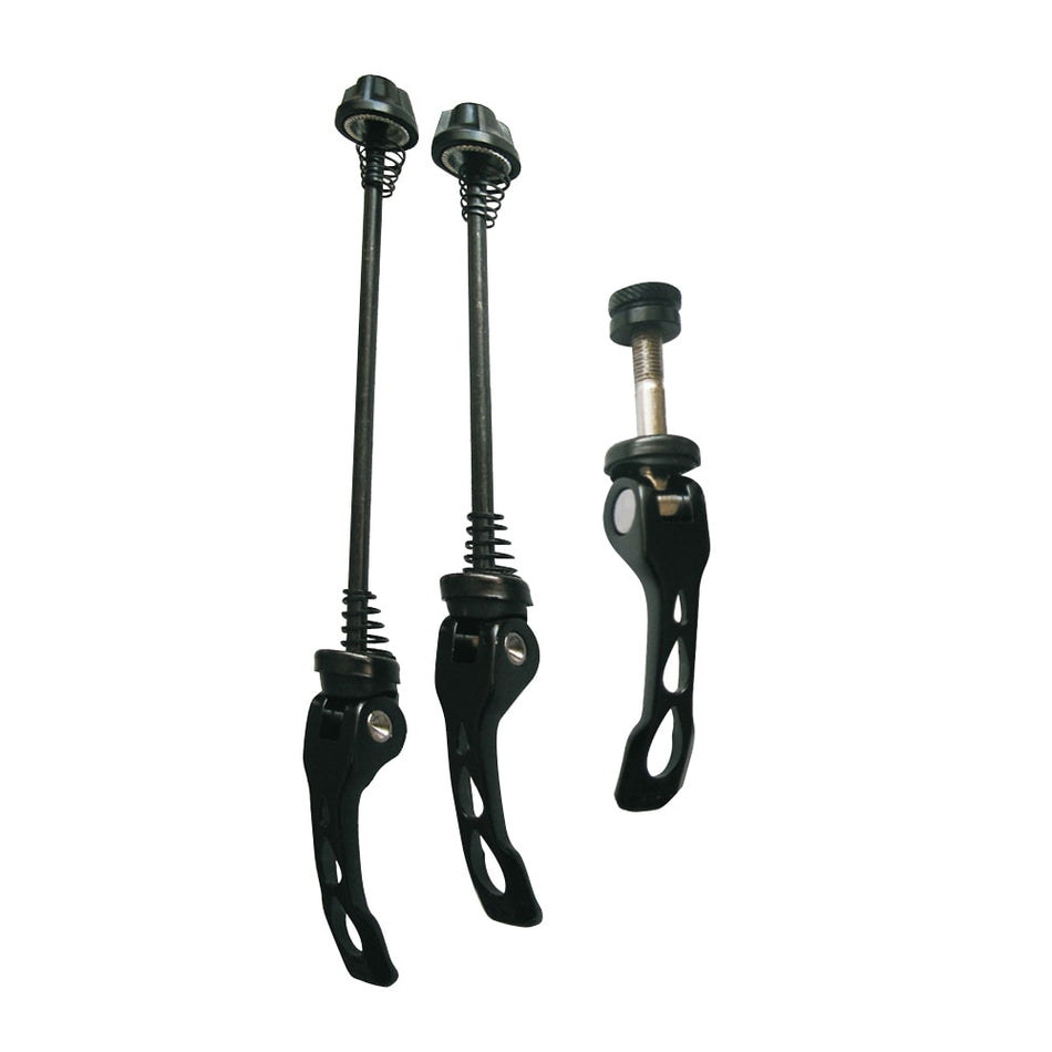 Schwarz Quick Release Set Vorn+Hinten+Sattelstütze aus Aluminium
