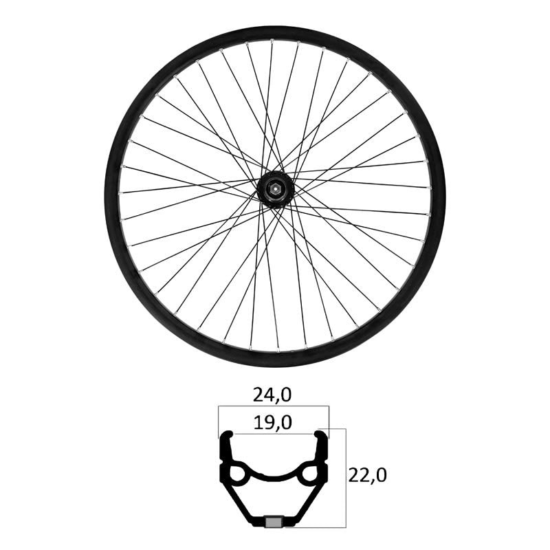 Ruota Anteriore 28" x 1,75 E-BIKE TLR V-Brake Cuscinetti