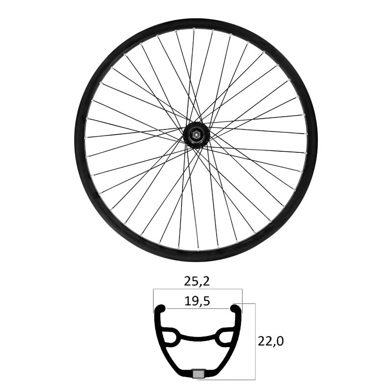 Front Wheel 29" E-BIKE TLR Disc Brakes 6 Holes - Spokes: 2.3mm