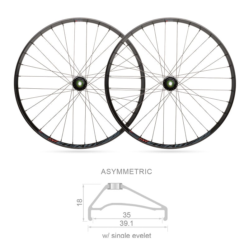 Ruote 27,5" x 35mm MTB READY Tubeless Shimano 10/11V (Coppia)