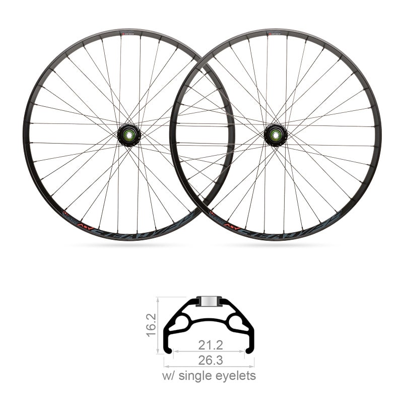 Ruedas 27,5" x 21,2mm MTB BLACK ROCK Shimano 10V (Par)