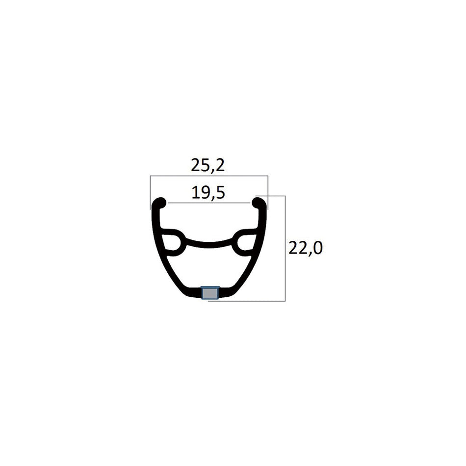 Llanta 26" de Aluminio para Frenos de Disco - 36 Agujeros Doble Cámara