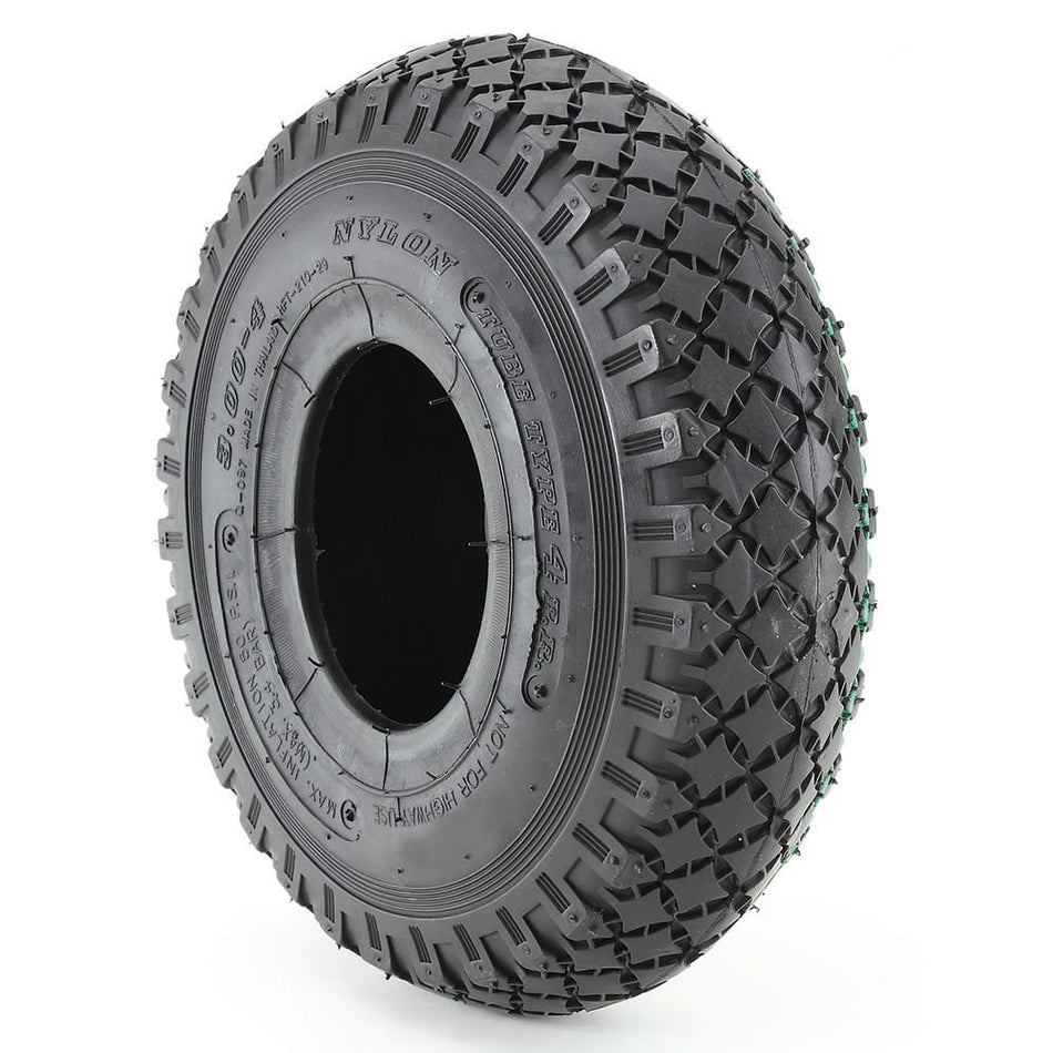Cart Set: Tire+Tube 3.00-4 Basic Line Black 90° Valve