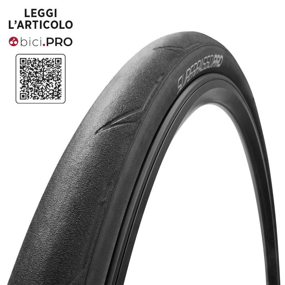 Opona 700x28 SUPERPASSO PRO 120TPI Tube Type Składana Czarna