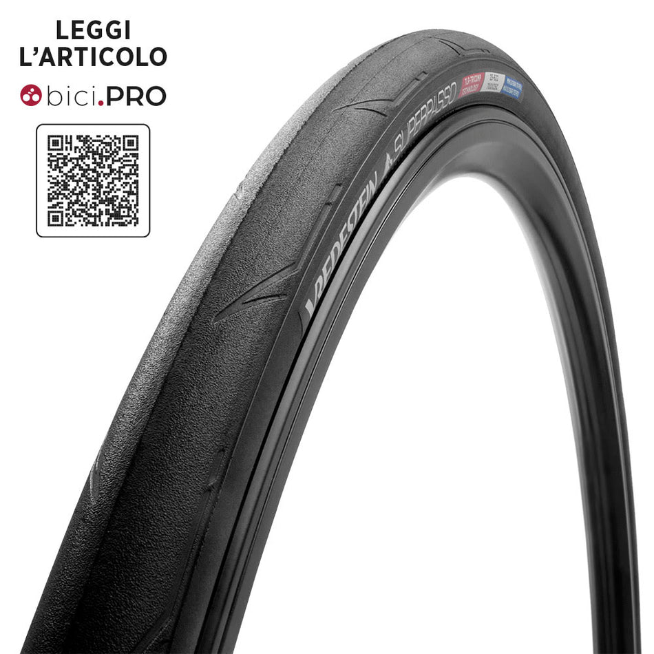 Cubierta 700x23 SUPERPASSO Tipo Tubo Plegable Negro