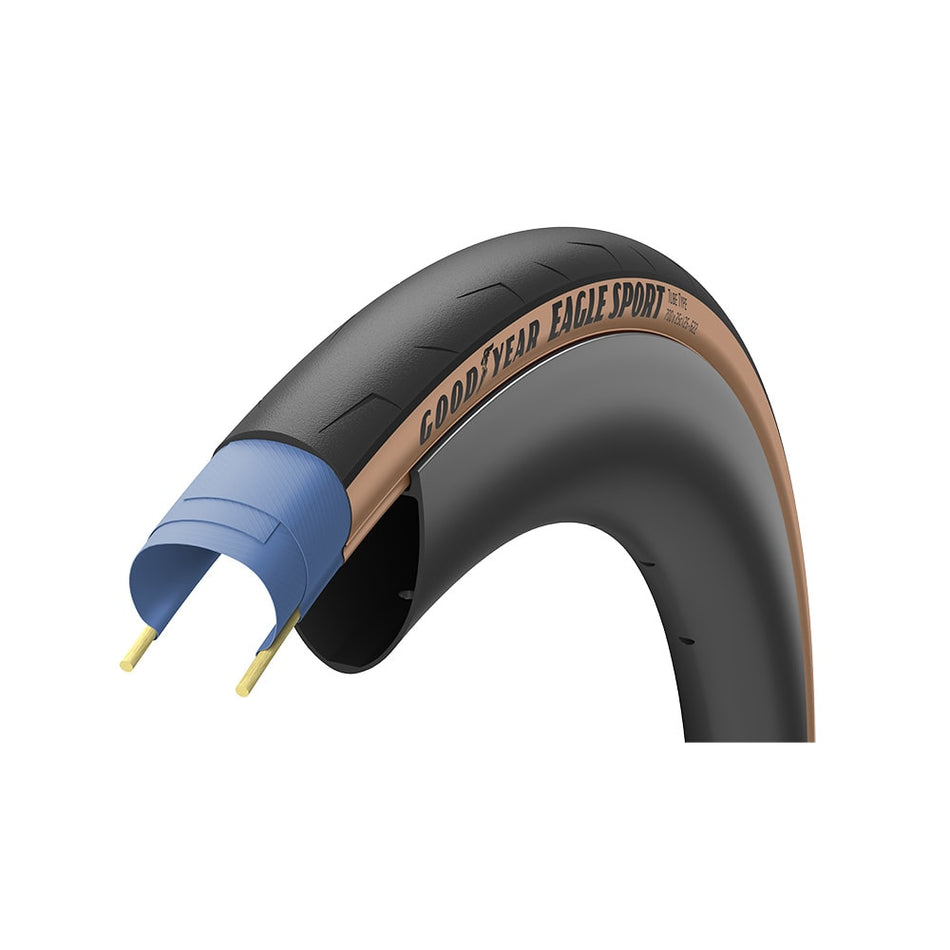 Cubierta 700x25 EAGLE F1 Tipo Tubo Plegable Negro/Para