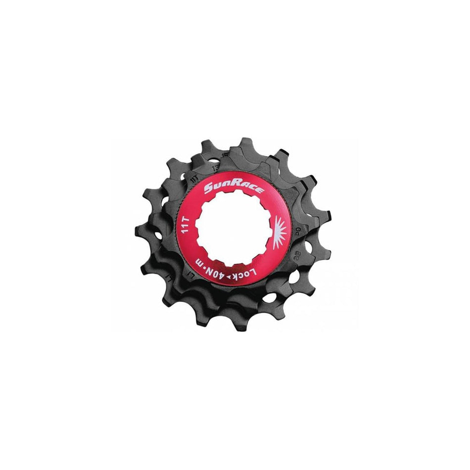 Red Lockring+Cogs (KIT) 11V in Black Aluminum - SHIMANO Body