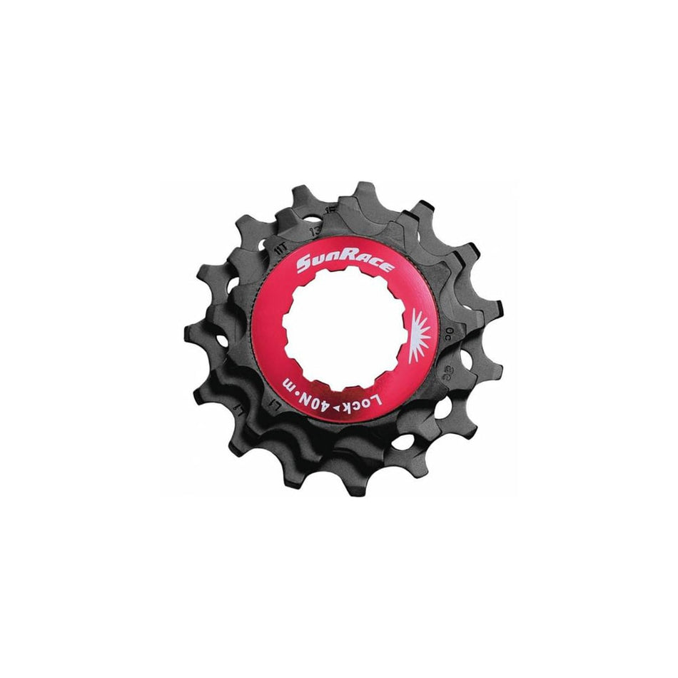 Red Lockring+Cogs (KIT) 10V in Black Aluminum - SHIMANO Body