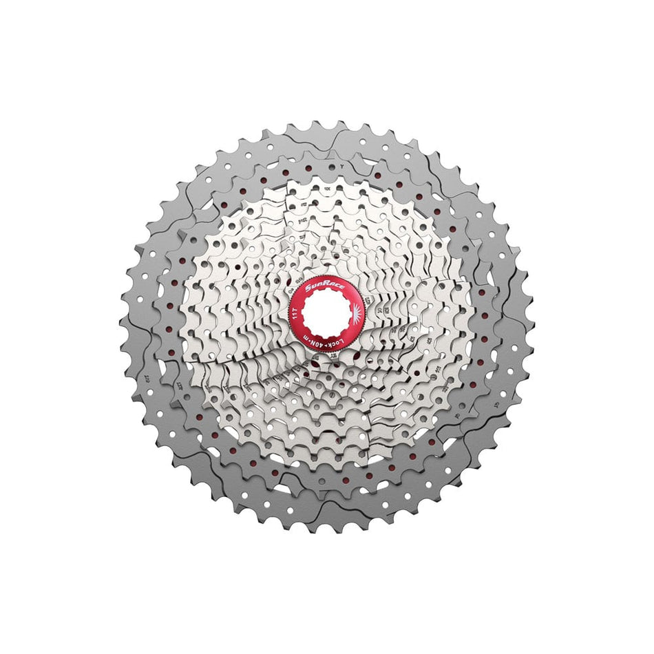 MTB Cassette 12V x 11/51 Teeth in Silver Aluminum - SHIMANO Body