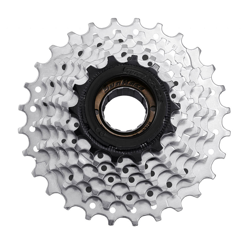 Threaded Freewheel MEGADRIVE 7V x 14/28T in Steel Silver/Black