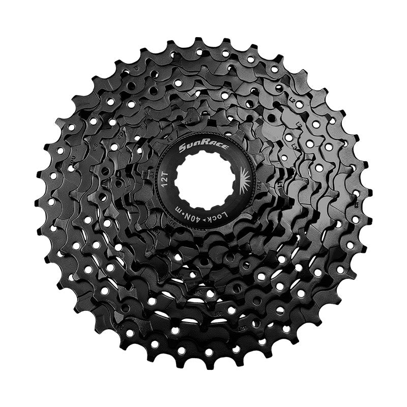 MTB Cassette 9V x 11/36 Teeth in Steel Black - Compatible with Cues