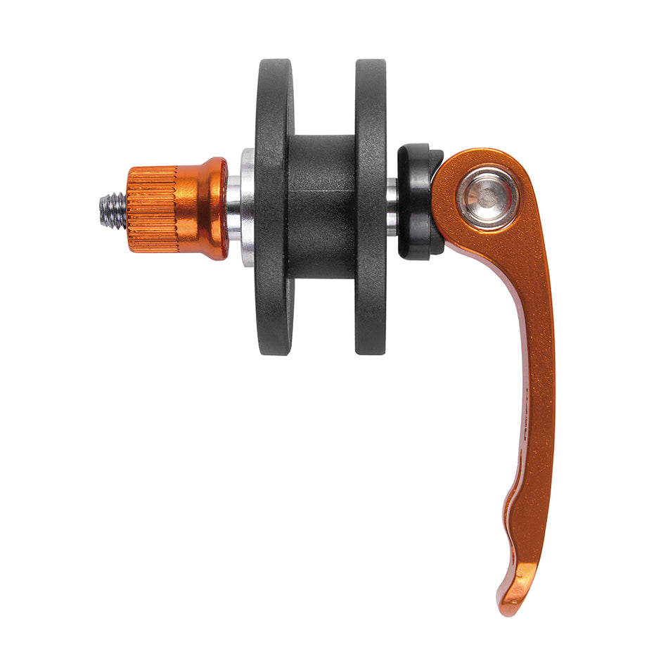 Short Axle Chain Tensioner: 9/10mm Orange with Quick Release