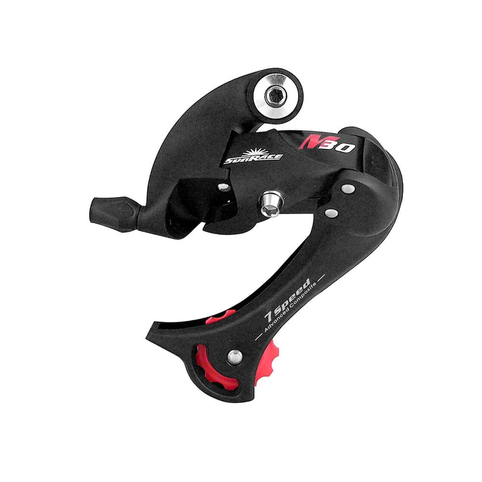 Przerzutka MTB 2/3x7V Długa klatka ze stali 30 zębów czarna (OEM)