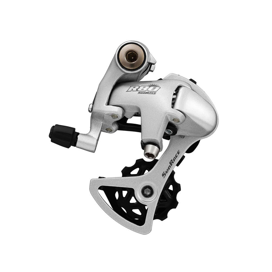 Rennrad Schaltwerk 8V Kurzer Käfig aus Aluminium 36 Zähne Silber