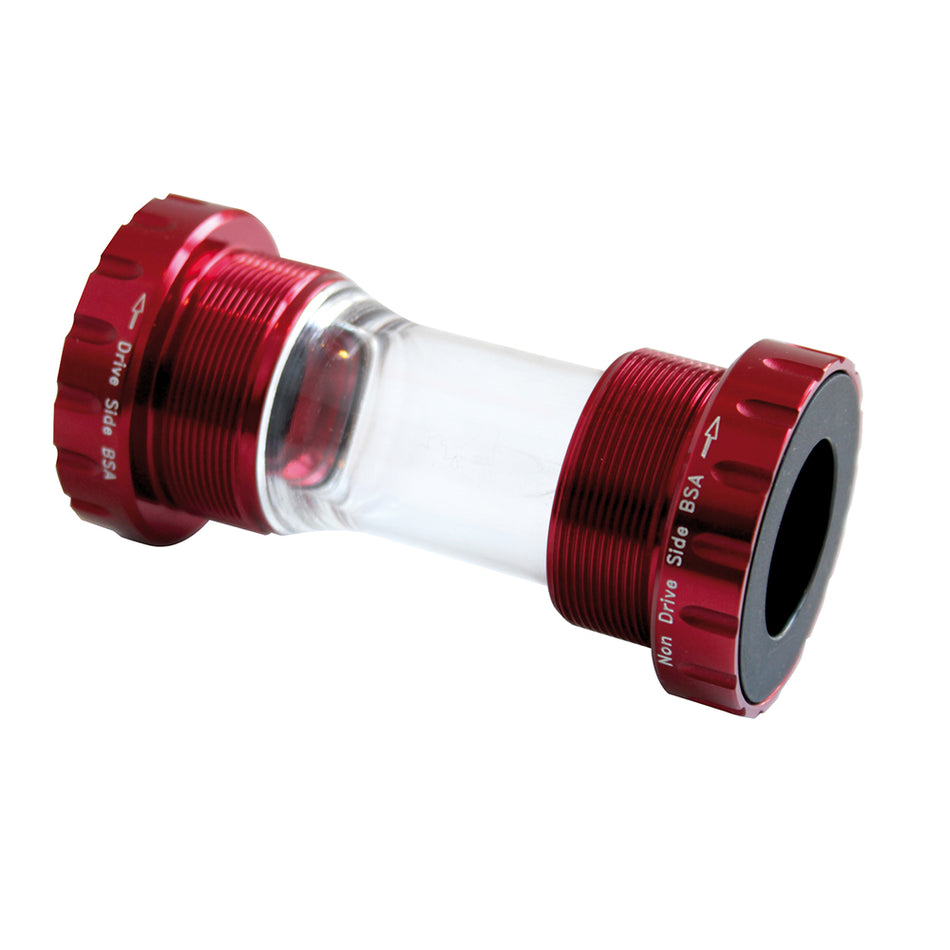Red BSA Bottom Bracket Spindle with 24/22 SRAM Spindle