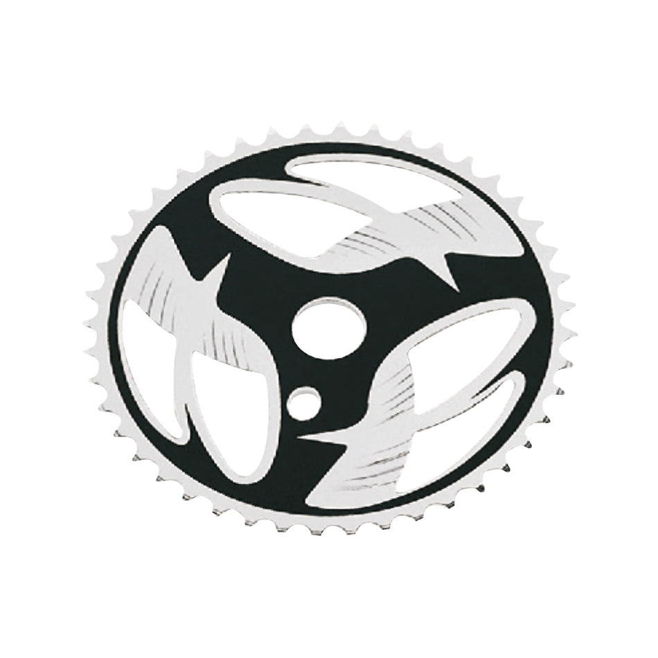 Single BMX Chainring 44 Teeth 20 Fauber Black/Silver