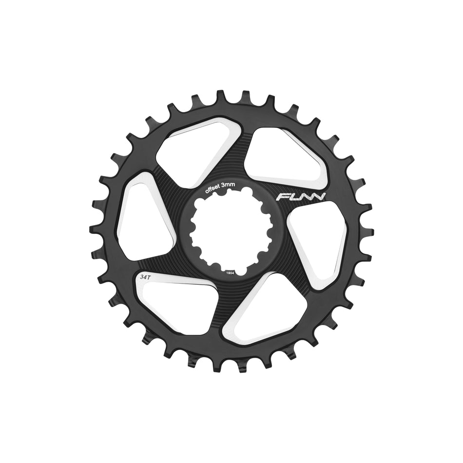 Zębatka SOLO DX 9/12V 34 zęby z aluminium 7075 CNC czarna - offset 6mm