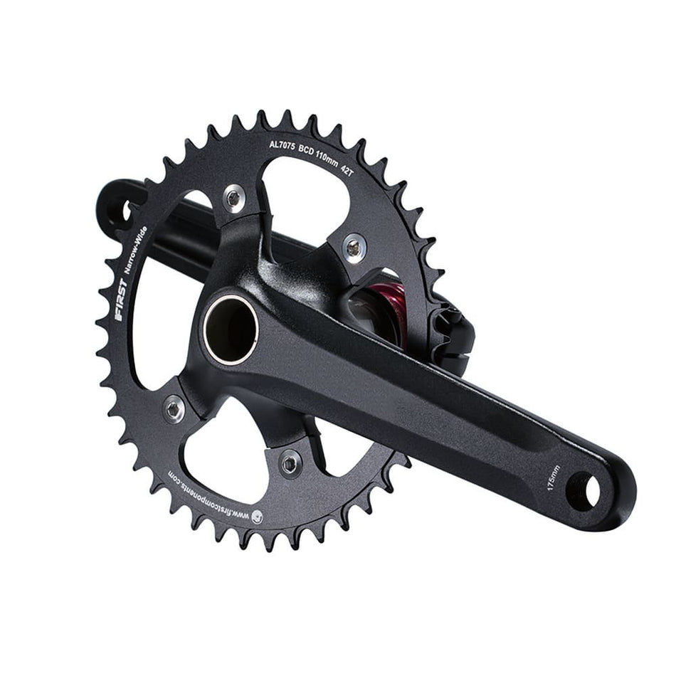 Pédalier GRAVEL 1V 40 Dents x 172,5mm Noir - Axe Intégré