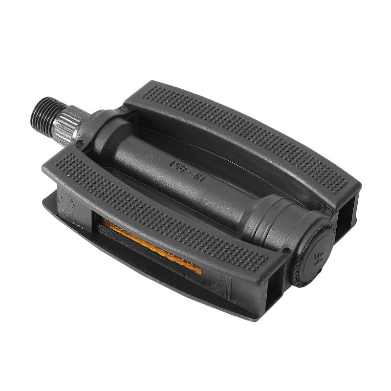 OLANDA Nylon Pedals with Reflectors Black - Ball Bearing Spindle (OEM)