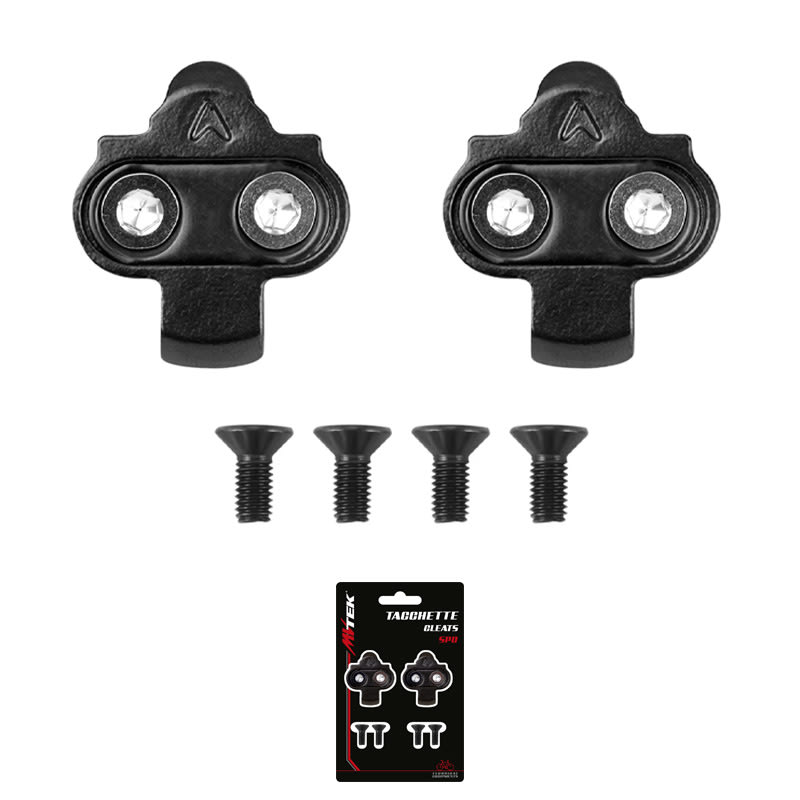 Black Aluminum MTB Cleats 0° Float - SPD Compatible