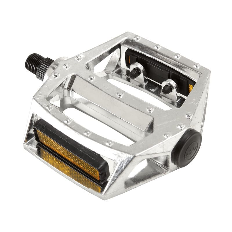 Pedale aus silbernem Aluminium - 1/2" Achse auf Kugellagern OEM-Packung