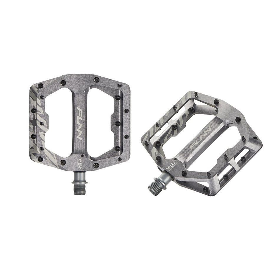 FUNNDAMENTAL Pedale aus grauem Aluminium + GRS System 102x105x17mm