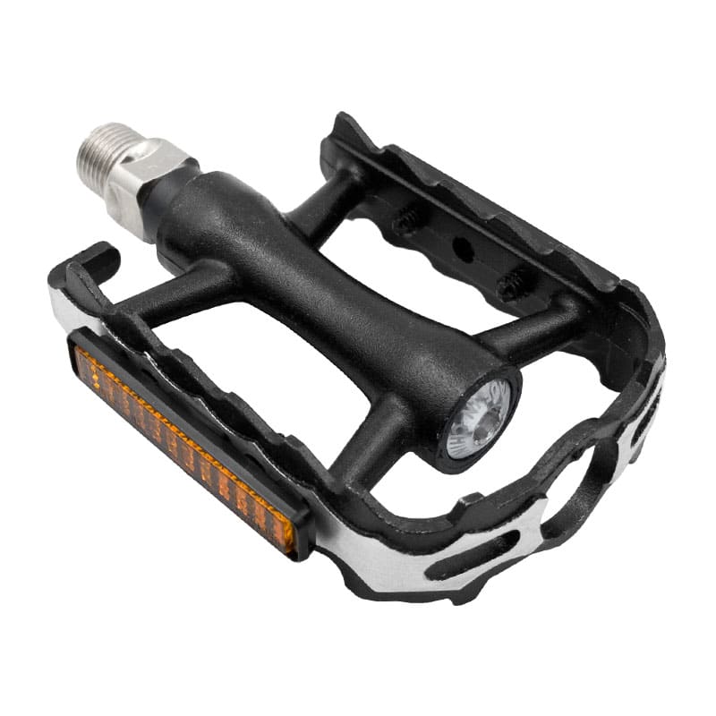 MTB-Pedale aus schwarzem Aluminium - Achse auf Kugellagern (OEM) 105x82x23mm