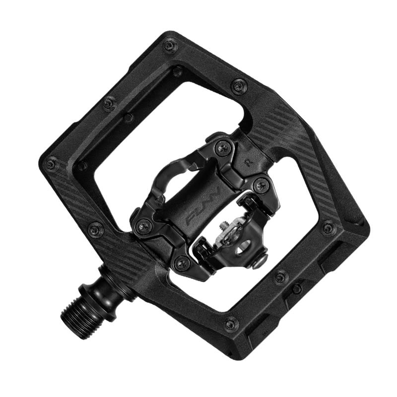 Pedales RIPPER2 en Aluminio Negro - FLAT/SPD 90x100x17mm